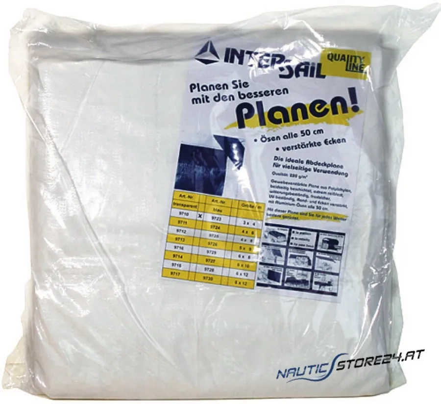 Flat tarpaulin | Version: length 6m, width 4m