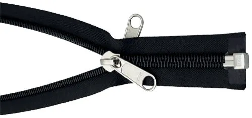 YKK Zipper, Black | Length: 1m