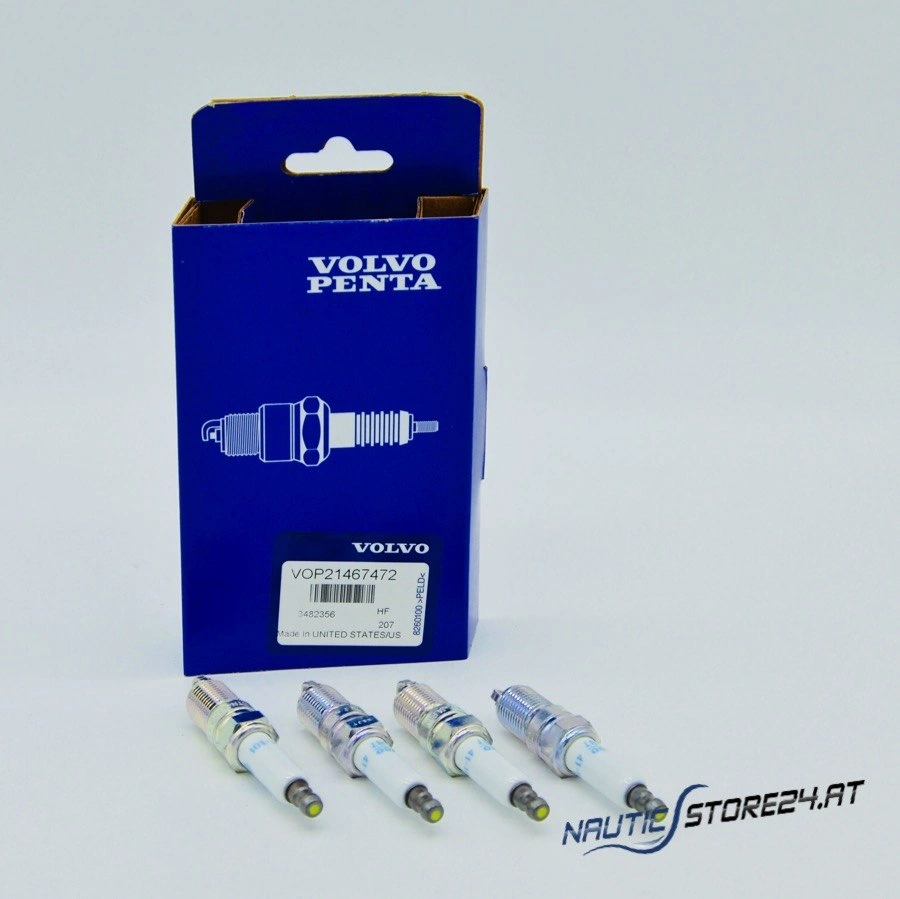 Volvo Penta Spark Plug Set (4 pieces) for 5.0, 5.7, V8 (21467472)