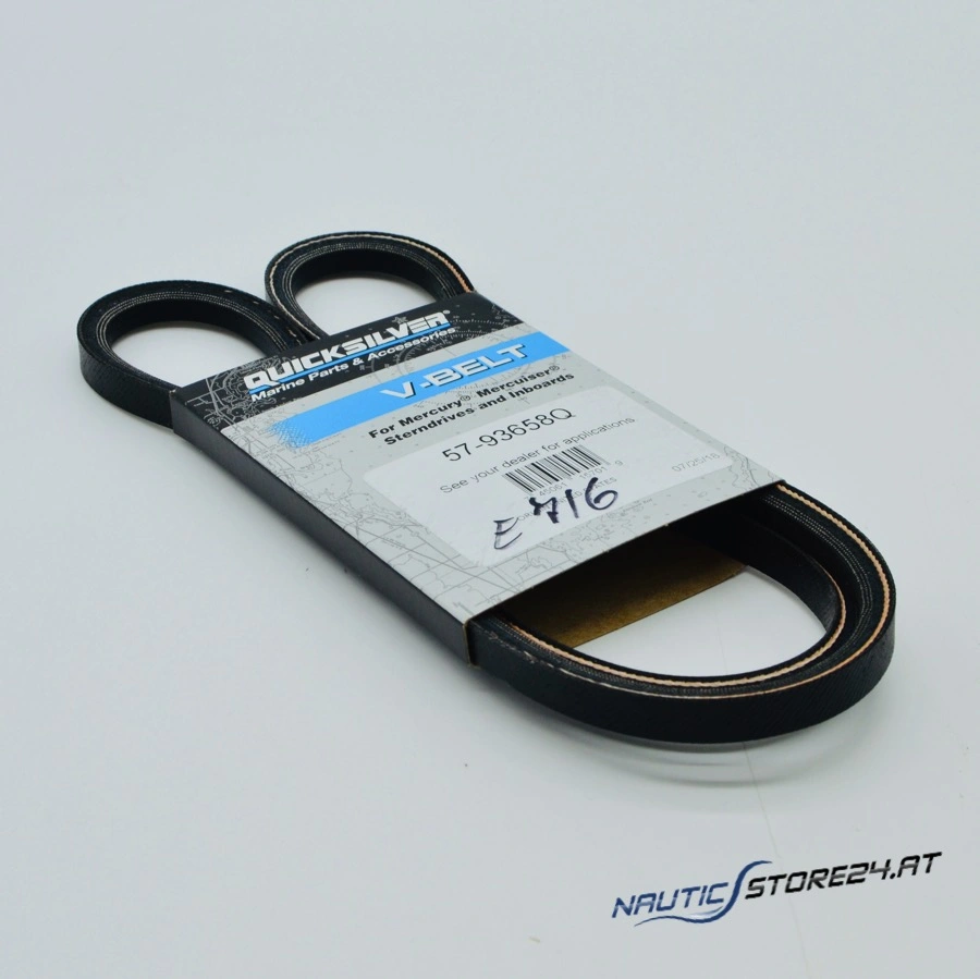 Mercury/Quicksilver V-Belt Alternator/Circulation Pump for Mercruiser 4.3L/5.0L/5.7L (44 in./1118 mm) (57-93658Q)