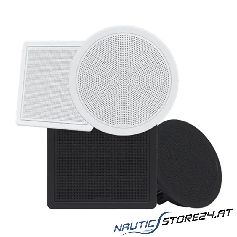 Fusion Design Marine Speaker FM Various Finishes | Version : 120 watts, dimensions Ø 165mm, cut-out Ø 138mm, round / white