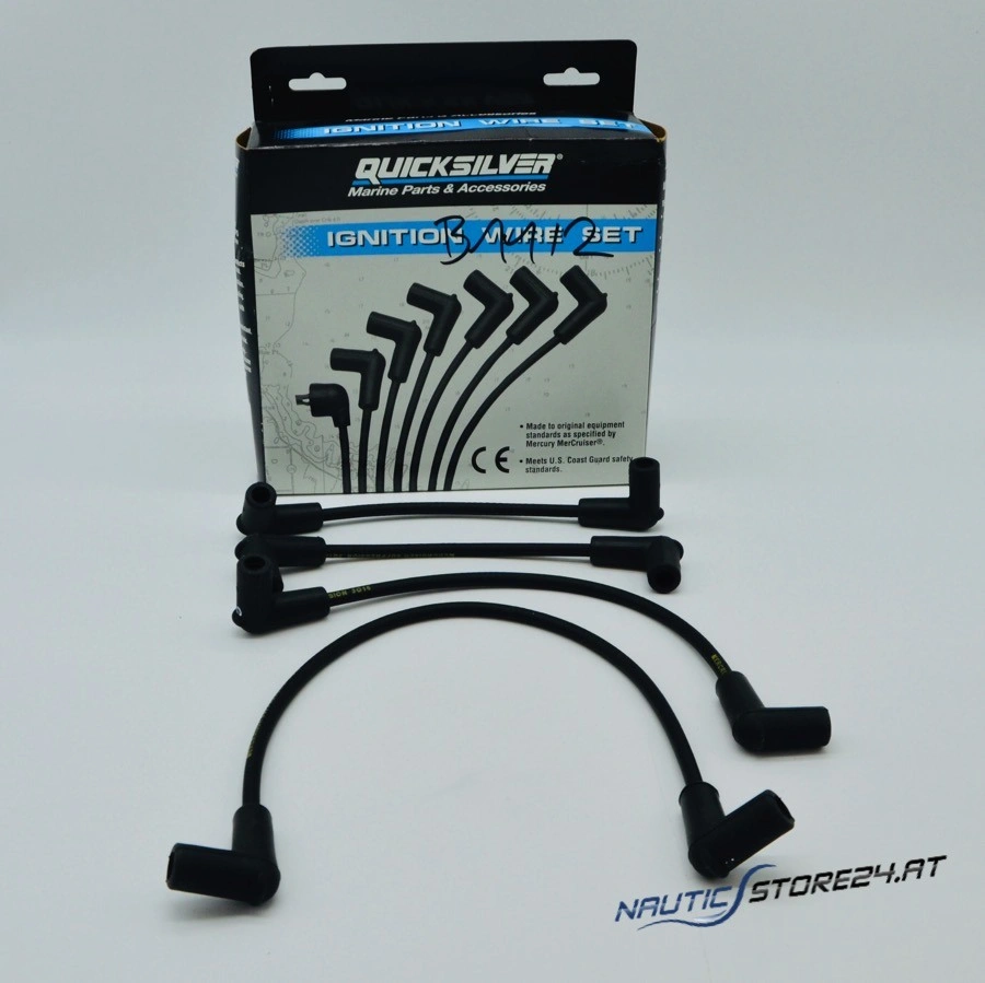 Mercury/Quicksilver Ignition Cable Set incl. Spark Plug Connector for Mercruiser 4-Cylinder (84-816761Q13)