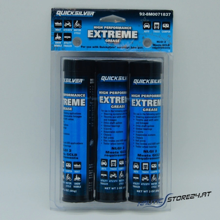 Mercury/Quicksilver High Performance Extreme Grease - 3 Pack 85g Cartridges (92-8M0071837)