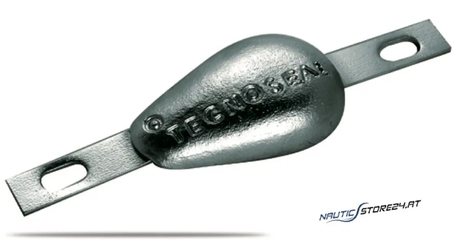 Tecnoseal Magnesium Flat Anode Pear Shape Various Sizes | Version: Height 25mm, Length 120mm, Width 78mm, Weight 0.25kg