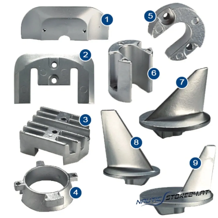 Zinc Anode for Mercruiser | Design: Zinc Plate Cavitation Plate Alpha One (1)
