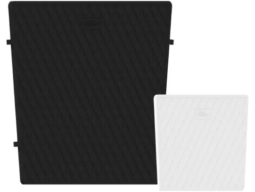 Rear mirror plate 450 x 360 x 6.5 mm, colour: black