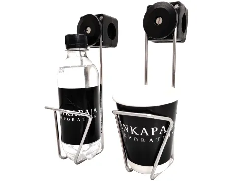 Can holder for railing max. 66 mm For railing 25 mm