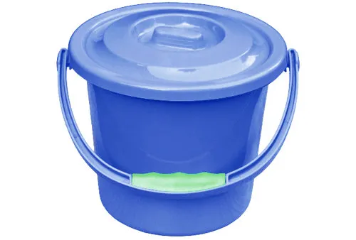 Yachticon Toilet Bucket with Lid blue