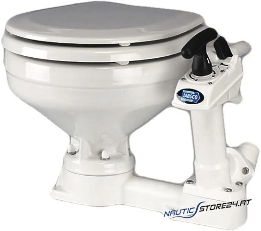 Jabsco Toilet with Hand Pump | Version: Compact, height 340mm, width 450mm, depth 410mm