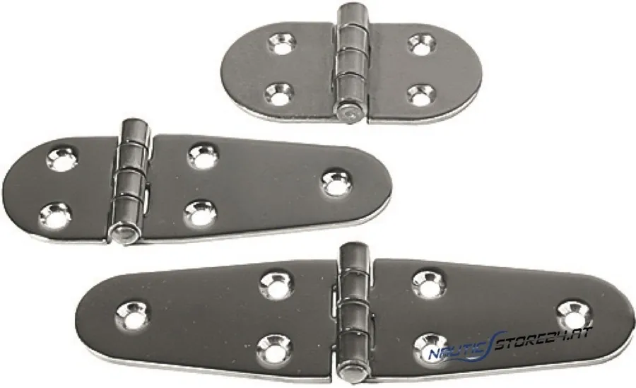 Stainless steel hinge Series 38 | Design: Material thickness 2mm, length 72mm, width 38mm