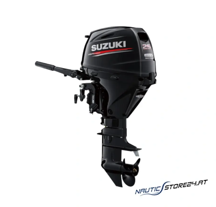 Suzuki DF25AL (25 HP / 18.4 KW) outboard motor, L-long shaft, tiller steering